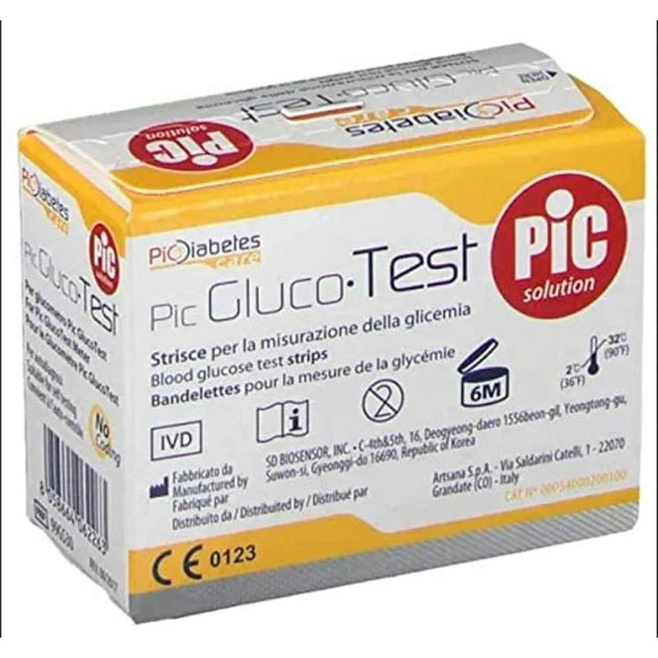 Pic Solution Pic GlucoTest Strisce Per La Misurazione Della Glicemia 50 Pezzi