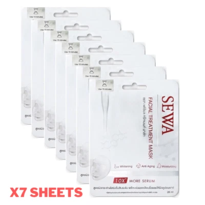 7x SEWA Facial Treatment Mask Sheet More Serum Whitening Anti-aging Moisturizing - Image 1 of 4
