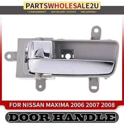 Manija de puerta interior delantera/trasera izquierda gris y cromada para Nissan Máxima 2006-2008 Foto 1 de 4