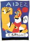 87310 WAR HELP SPAIN SPANISH CIVIL MIRO AID ADVERT Wall Print Poster UK