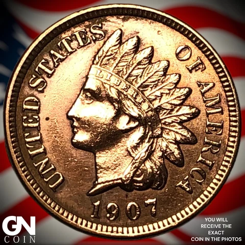 1907 Indian Head Cent Penny  Q7617 Cover