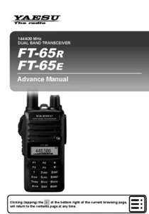 Yaesu FT-65RE Advanced Instruction Manual Operating Guide Coil Bound - Photo 1/3