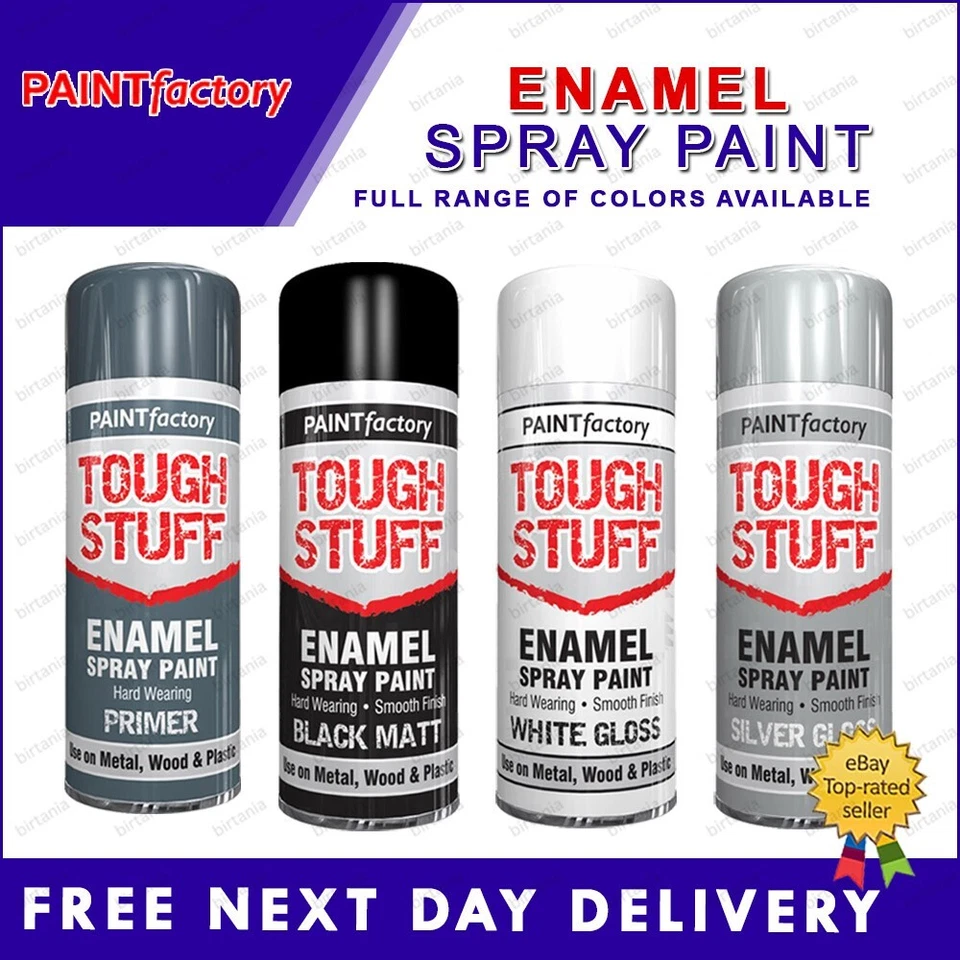 Tough Stuff Enamel Spray Paint Matt Gloss for Car Wood Metal Plastic  400ml - E3 - Image 1 of 1