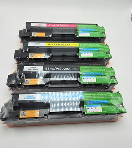 HP 414A Compatible Cartridge W2020A Black, W2021A Cyan, W2022A Yell W2023A Magen - Picture 1 of 2