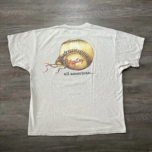 Vintage 90s Baseball Shirt Mens Extra Large Americana USA Made Savannah History - Bild 1 von 15