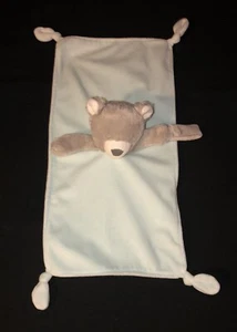 Manta de seguridad Carters azul gris oso nudos sonajero amoroso - Imagen 1 de 3