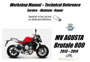 Manual de taller de reparación de servicio MV Agusta Brutale 800 USB 2013-2014 - Imagen 1 de 9