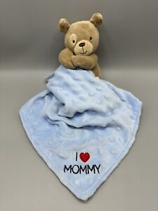 Child of Mine Carters Bear Blue Mom Baby Blanket Lovey Soother Security Blankie