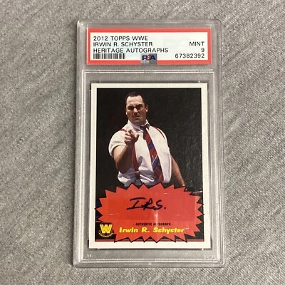 Autógrafos Topps WWE Irwin R. Schyster Heritage 2012 PSA 9 Foto 1 de 2