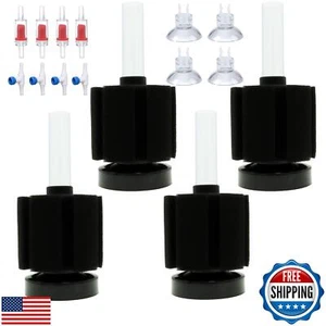 ALEGI 4pcs Small Aquarium Bio Sponge Filter with Suction Cups, Check Valves f - Picture 1 of 5