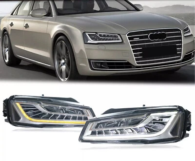 Faro LED para Audi A8 A8L 2014-2017 luces intermitentes secuenciales DRL delanteras Foto 1 de 4