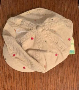 Gymboree Apple for the Teacher Khaki Corduroy Embroidered Newsboy Cap L/XXL NWT - Picture 1 of 1