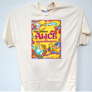 ALICE N WONDERLAND, Walt Disney, Cool Men's Ivory T-Shirts, Ivory, T-2026 - Picture 1 of 1