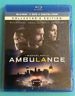 Ambulance Blu-ray + Dvd+ Digital  Copy, Jake Gyllenhaal  NEW (small wrap tear)