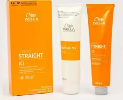 6x WELLA WELLASTRATE Permanent Straight System Hair Straightening Cream # MILD - Image 1 of 4