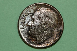Moneda de diez centavos de plata P Roosevelt 1959 como nueva (RDX218) - Imagen 1 de 9