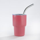 2Oz Double Wall Stainless Steel Mini Tumbler Shot Glass Comes With A Lid & Straw