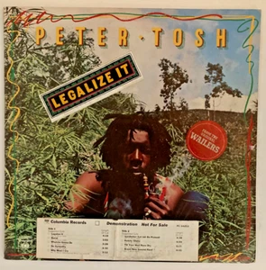 PETER TOSH LEGALIZE IT WHITE LABEL PROMO LP HYPE STKRS 1976 COLUMBIA PC 34253 - Picture 1 of 4