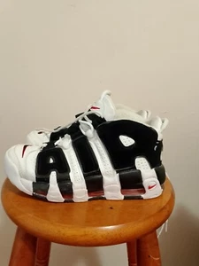 Nike uptempo basketball black and white suedeuk size 3 great condition - Picture 1 of 7