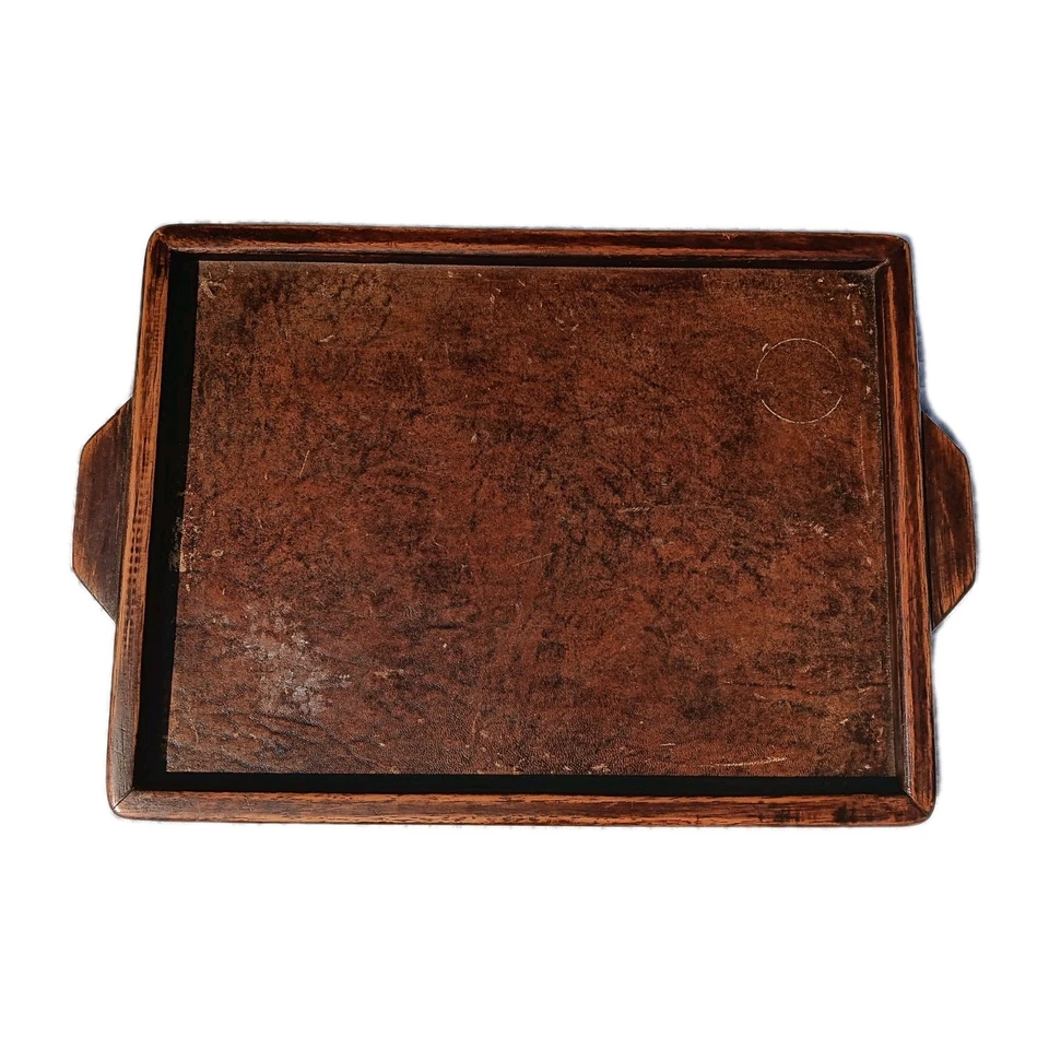 Bandeja de madera de cuero peruano bandeja para servir Foto 1 de 4