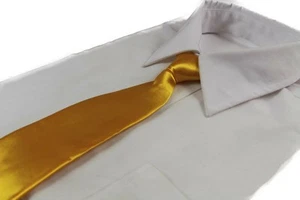1 x Warm Yellow Neck Tie Boys Kids Baby Toddler School Ties Formal Wedding - Picture 1 of 3
