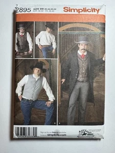 Simplicity 2895 men's Frock Coat, shirt and vest Sizes 46-52 UNCUT (F) - Picture 1 of 6