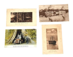 Vancouver Columbia Británica POSTALES El Hobart Her Nanaimo Coasting Steamers - Imagen 1 de 14