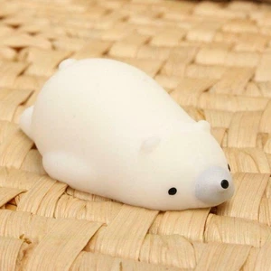 New White Mochi Cute Polar Bear Squeeze Healing Stress Reliever Fun Kids Gift f - Photo 1 sur 6