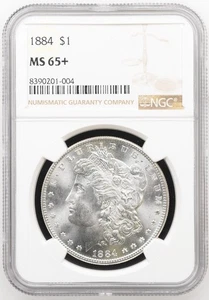 1884 Morgan Silver Dollar NGC MS-65+ PLUS - Picture 1 of 2