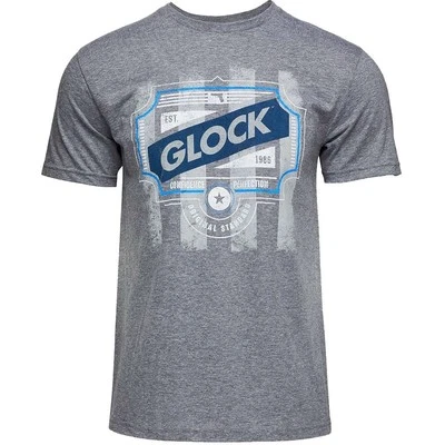 Glock AP9620 Para Hombre Camiseta Gráfica Línea Azul Tenue Camiseta Manga Corta, Gris Foto 1 de 2