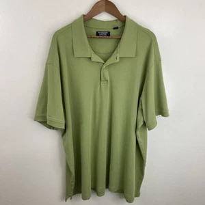 Roundtree & Yorke Polo Shirt Mens 4XT Tall Green Short Sleeve 100% Cotton - Picture 1 of 11