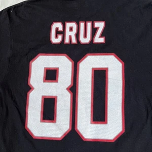 NWT New York Giants Victor Cruz #80 Black  Short Sleeves 100% Cotton T-shirt (L) - Picture 1 of 5