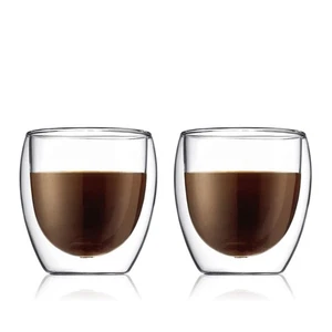 BODUM Glass Cup Tumbler PAVINA Pavina Double Wall Glass 250ml Set of 2 Heat Rete - Picture 1 of 9