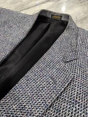 Blazer Bachrach 44R Para Hombre Vintage Hielo Hipercolor Azul Lana 2 Botones Abrigo Deportivo Foto 1 de 4