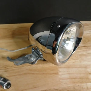 1960's Vintage Bicycle Headlight Tear Drop Shape High and Low Beam Battery - Picture 1 of 8