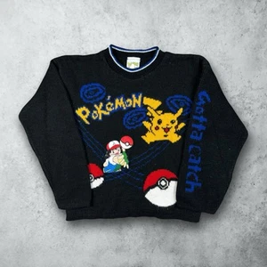 Suéter Vintage Años 90 Pokemon Nintendo Ash Pikachu Juvenil Talla Mediana - Imagen 1 de 6