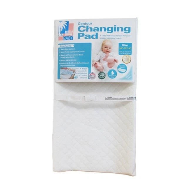 L A Baby P-3488-32QP 32 in. Contour Changing Pad-White - Image 1 of 1
