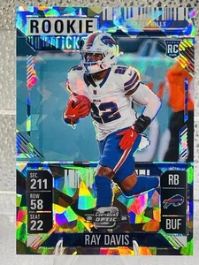 Boleto de novato óptico Panini Contenders 2024 hielo agrietado/22 Ray Davis #91 Bills - Imagen 1 de 2