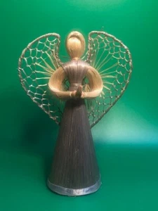 Vintage Straw Angel Decor Christmas Holiday Wicker - Picture 1 of 5