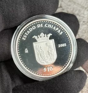 México - 10 Pesos - Monedas de los Estados 2005 - Chiapas - ¡10.000 Acuñadas! - Imagen 1 de 6