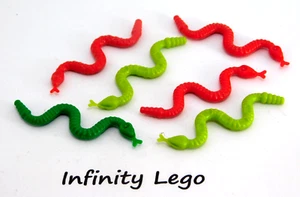 6 LEGO Land Snakes with Texture Red, Green, Lime (30115) - Bild 1 von 1