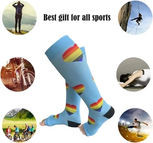 Open Toe Compression Socks 3 Pairs Toeless Compression Socks for Women Men - Picture 1 of 8