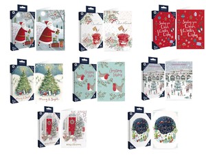 Charity Christmas Cards Tom Smith 10 Pack Letter Size Festive Xmas UK Made Eco