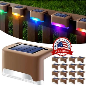 Solar Deck Lights Paquete de 16 luces solares para poste de valla NUEVO 2024 US - Picture 1 of 8