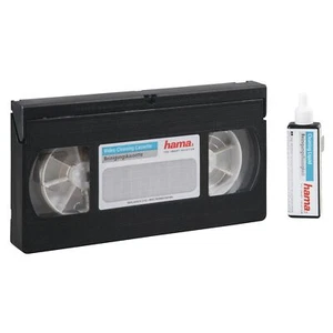 Hama VHS Reinigungskassette Ton-/Lesekopf Reinigungsset + Reinigungsflüssigkeit - Bild 1 von 4