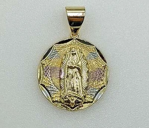Gold Plated My Lady Virgin Mary Pendant Oro Laminado Virgen de Guadalupe Medalla - Picture 1 of 2