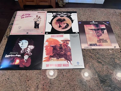 Lot Of 5 Laserdisc Mixed Genere Josey Wales, Pale Rider, Way We Were, Lady Hawke Foto 1 de 4