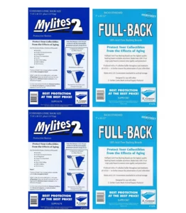 100 Mylites 2 Mil Mylar Standard Comic Book Bags & Boards (Full Back) E. Gerber - Picture 1 of 2