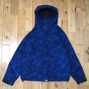 BAPE Fire camo blue snowboard jacket A Bathing Ape Size L - Picture 1 of 10