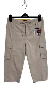 Gloria Vanderbilt Women's Petite Casual Khaki Capri Cargo Pants Size 10 - Picture 1 of 14